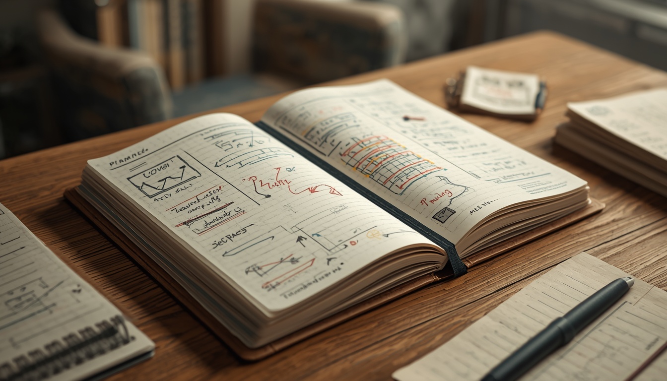 Beautyuafreshan planning notebook and notes